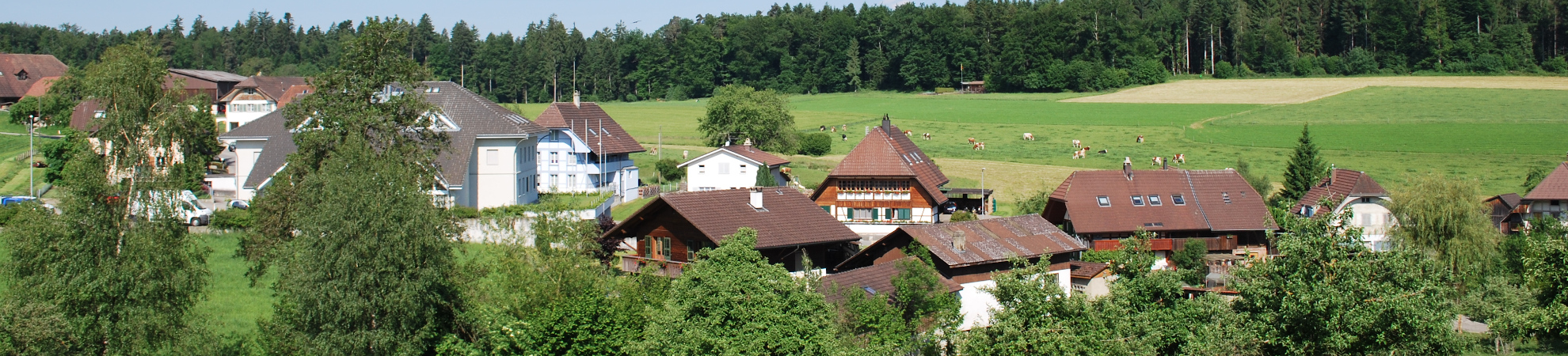 Blick auf Rütschelen Dorf